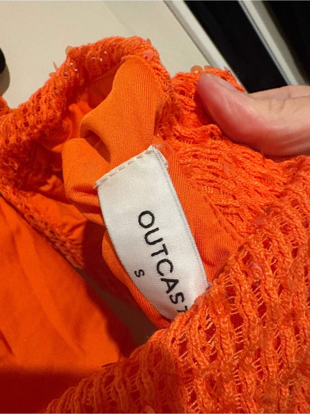 Outcast ROW MINI DRESS ORANGE Small NWT - Picture 6 of 6